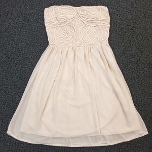 🔸️Light Pink strapless Chiffon dress